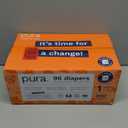 Pura Hypoallergenic Diapers, Size 1 (4-11lbs), Newborn, Totally Chlorine Free, Wetness Indicator, Suitable for Sensitive Skin, Soft Organic Cotton Comfort, Overnight, 3 Packs of 32 (96 Baby Diapers)