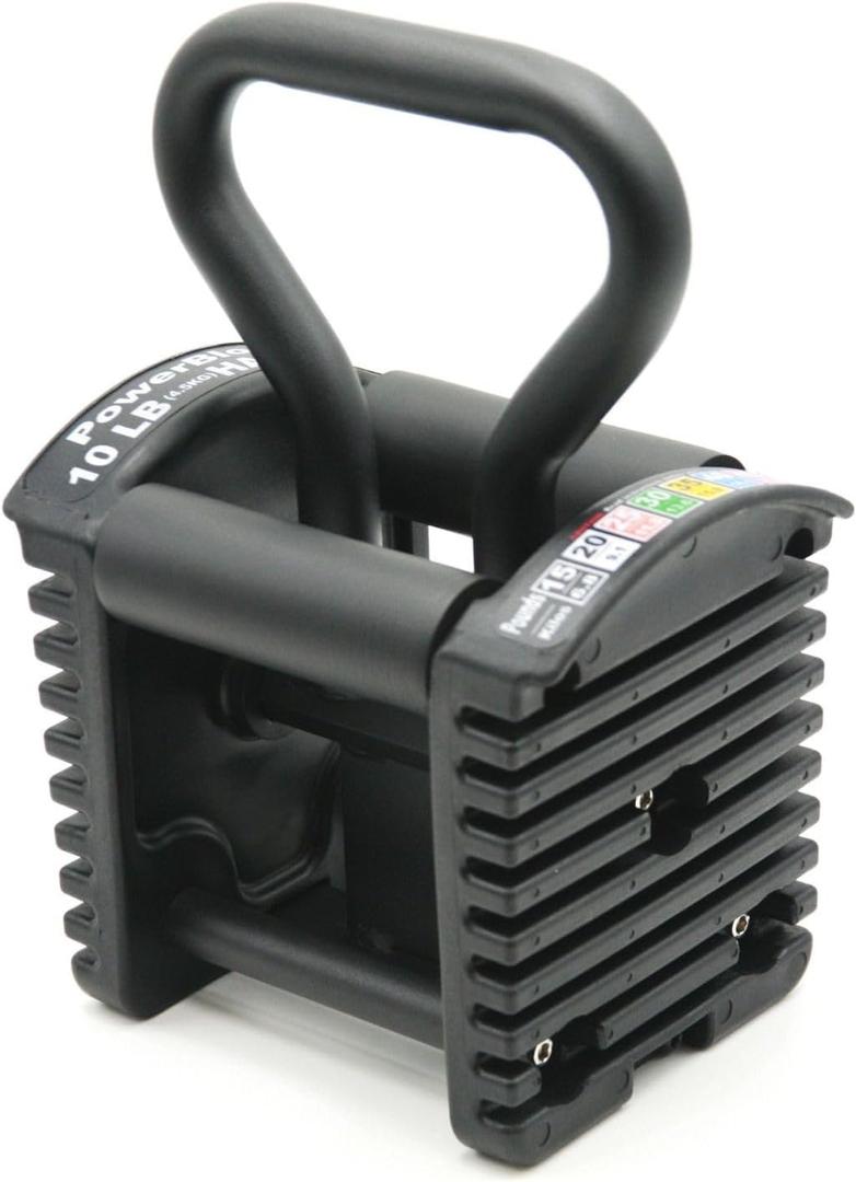 PowerBlock Pro Series Kettlebell Handle  Compatible Pro Series Dumbbells, Strength Training Accessory, for Home Gym & Commercial Use, Workout Equipment, Black