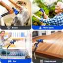 Garden Hose 50 ft, Heavy Duty Stainless Steel Metal Hose, Flexible Water Hose with 10 Function Nozzles, Kink Free, Leak-Proof, Easy to Use and Store for Outdoor, Yard, Lawn, RV, Car Wash