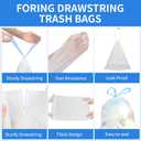 210 Count Small Drwastring Trash Bags - 4 Gallon 14 Rolls of 15 Bags - Strong Small Garbage Bags for Bathroom Kitchen Office Bedroom Wastebasket Liners - Leakproof & Durable & Easy to Pull Desigh