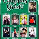 CroBlissful 27 x 16 Inch Graduation Photo Board Picture Frames Wall Decor Collage Display Green Felt Board for 4 x 3 Inch Photo DIY Picture Holder 2026 Graduation Party Decorations