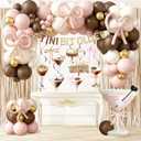 Espresso Martini Birthday Party Decorations, A Tini Bit Older Banner Hanging Swirls, Martini Glass Balloon Foil Curtain Balloon Arch for Girls Women Trendy Martini Bar Bachelorette Bridal Shower