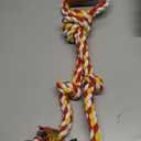 Extra Large Dog Rope Toys for Aggressive Chewers - Tug of War, Interactive, Heavy Duty, Outdoor, Medium to Large Breed Dog Chew Rope with Handle (Yellow)