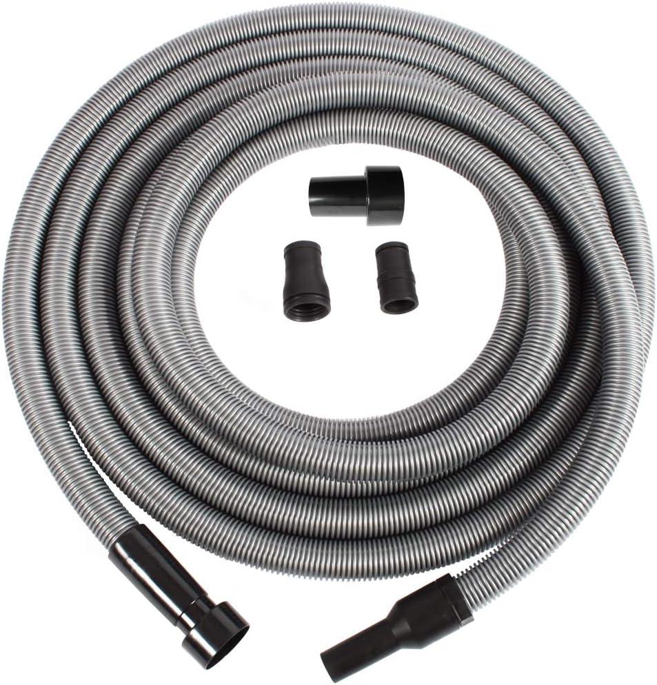 Cen-Tec Systems 94159 Premium 30 Ft. Shop Vacuum Hose with Power Tool Adapter Set Silver