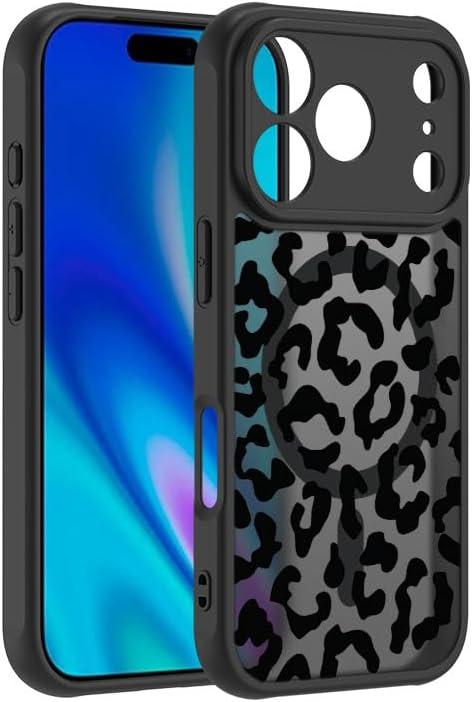 for iPhone 17 Pro Max Case Floral Flowers Design Translucent Phone Cover Soft TPU + Hard PC Anti-Scratch Shockproof Cute Magnetic Case for Women (Compatible with Magsafe)