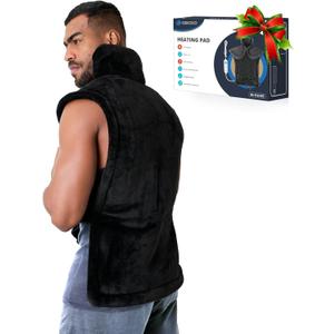 Heating Pad for Neck and Shoulders and Back, CooCoCo King Size Heated Pad for Back Pain Relief, FSA HSA Eligible Gifts for Dad Men Mom Women, Extra Large Heat Pad, Machine Washable Father Husband Gift (King Black)