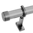 BlastHome® Luxury Fixed Length Curtain Rod, 13 ft, Gunmetal/Pewter