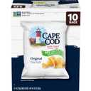 Cape Cod Potato Chips, Less Fat Original Kettle Chips, 1 Oz Snack Bags, 10 Ct (EXP 07/25/26)