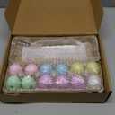 Skylety Resurrection Story Eggs Gift Set Christian Easter Craft Kits with 12 Religious Easter Cards 12 Wooden 2D Egg 12 Resurrection Story Eggs with Meaningful Symbols for Basket Stuffers Holy Week