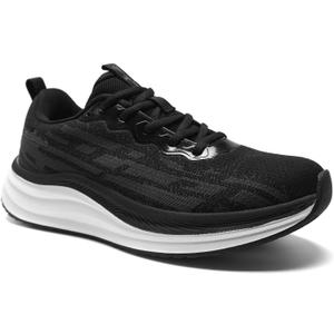 Women's Orthopedic Road Running Shoes: Comfortable Arch Supports Plantar Fasciitis Orthotic Athletic Sneakers, Casual Flat Feet High Arch Tennis Sport Walking Shoes for Foot Heel and Pain Relief (8 Wide, W1-black)