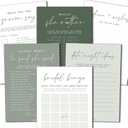GardenCity Bridal Shower Games  Set of 6 Fun Bridal Shower Games for 25 Guests, DoubleSided Cards, Sage Green