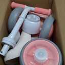 Colorful Lighting Baby Balance Bike Toys for 1 Year Old Girl Gifts, 10-36 Month Toddler Balance Bike, No Pedal 4 Silence Wheels & Soft Seat Pre-School First Riding on Toys, 1st Birthday Gifts. (Pink)