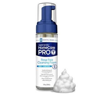 Welmedix No Rinse Cleansing Foam - Rinse Free & Waterless Body Wash, 3-in-1 Shampoo & Foaming Cleanser, Hospital Grade & pH Balanced - 5oz