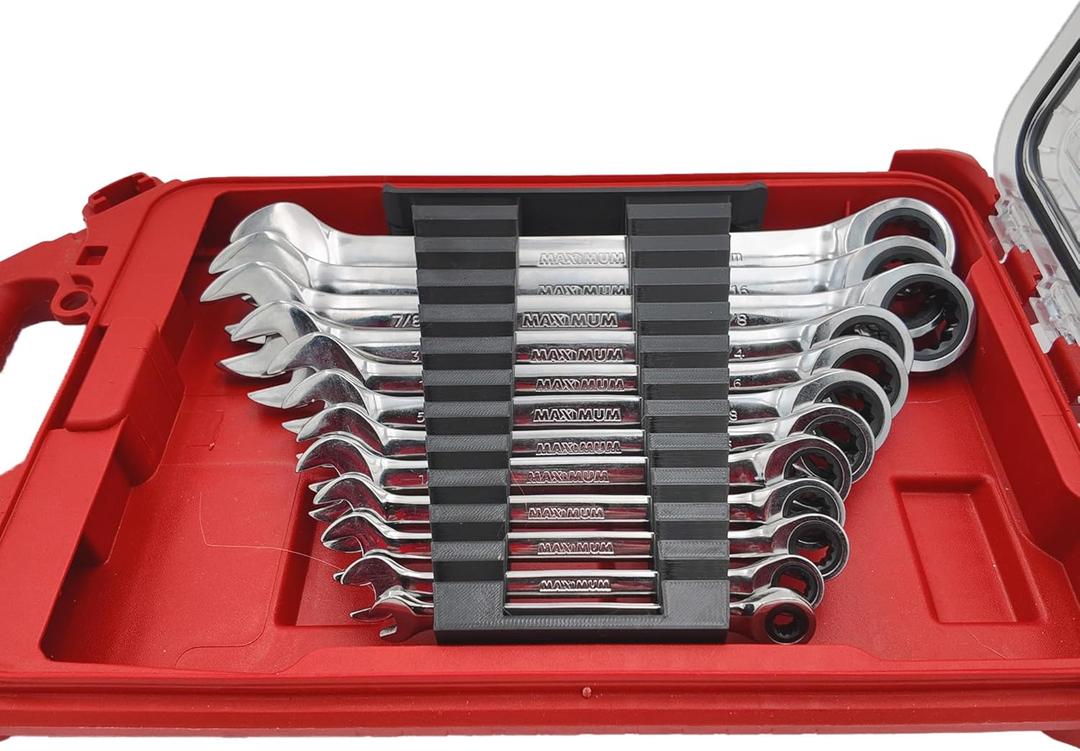 Wrench Organizer for Milwaukee Compact Organizer- Universat Fit for All Wrenches, Black