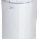 Ubbi Pet Waste Pail, Odor-Locking Cat Litter Disposal System, Stainless Steel Pet Waste Can with Safety Lock & Scoop, No Special Bags Required, White