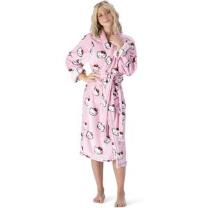 NORTHWEST Hello Kitty Womens Silk Touch Lounge Robe (Large-X-Large, Cute All Over)