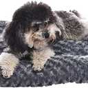 Amazon Basics Cat and Dog Bed and Crate Pad, Machine Washable, Indoor, 23 x 18 x 2.5 inches, Gray