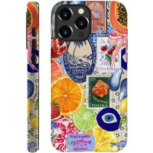 Generic Compatible with for iPhone 16 Pro,Fruit Lemon European Summer Collage Phone Case for Girl Women Boy Men,Scratch Resistant Shockproof Cover Phone Case for iPhone 16 Pro