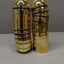 24 Pcs 3.1" Large Golden Plastic Easter Eggs Empty Fillable Easter Basket Stuffers Perfect for Surprise Egg Hunt Game Shiny Metallic Gold Egg Shells for Filling Treats Filler Kids Party Favor Prize