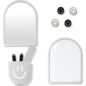 KEYDUACU 10 pcs - Locker Accessories, Locker Decorations Including Mirrors, whiteboards, Magnets and organizing Supplies. Ideal for Back-to-School Essentials and The Office (10 Pcs-Light Gray)