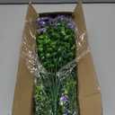 Grunyia 10 Bundles Artificial Fake Flowers, Faux Outdoor Plastic Plants UV Resistant Shrubs Outside Indoor Decorations (Blue-Eucalyptus)