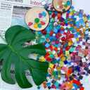LITMIND 1.1LB Assorted Colors Irregular Crystal Glass Mosaic Tiles - Perfect for Art Crafts, Mosaic Making Projects, Home Decor, and More
