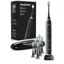 Aquasonic Black Series Ultra Whitening Toothbrush – ADA Accepted Electric Toothbrush- 8 Brush Heads & Travel Case – 40,000 VPM Electric Motor & Wireless Charging - 4 Modes w Smart Timer
