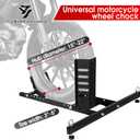 JY PERFORMANCE Motorcycle Wheel Chock, Universal Heavy Duty Front Wheel Stand for Trailer, Cruiser, Sports & Dirt Bikes, 1800 lb Capacity Adjustable Wheel Stand for 15"-22" Wheels