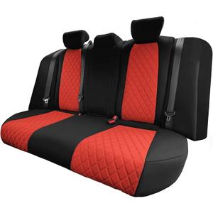 FH Group Custom Fit Car Seat Covers Specifically Made for Honda Accord 2018–2022 – Rear Seat Covers – Ultraflex Neoprene – 2 Side Adjustable Headrests, Split Backrest – Red