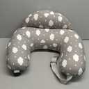 Momcozy Nursing Pillow for Breastfeeding, Original Plus Size Breastfeeding Pillows for More Support for Mom and Baby, with Adjustable Waist Strap and Removable Cotton Cover, Grey