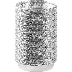 PLASTICPRO 9'' Inch Round Tin Foil Pans Disposable Aluminum, Freezer & Oven Safe - For Baking, Cooking, Storage, Roasting, & Reheating, Pack of 41