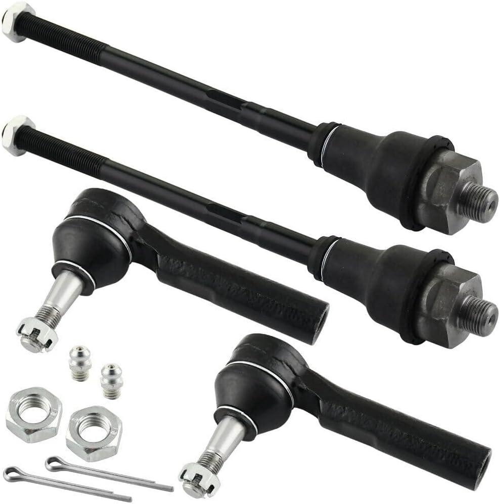 4pc Front Inner & Outer Tie Rod End Kit -4B for GMC,for Chevy,for Cadillac Control Arm&Ball Joint Assembly-Type ES3493 ES3488,Strict QC