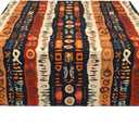 Colorful Tribal Square Table Cloth - Boho Tablecloth Ethnic Stripes Lines Native Art Table Cover for Party Picnic Kitchen Dining Decor (54" x 54" (Square))