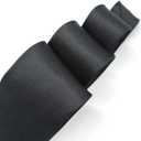 6 x Classic Mens Solid Ties Formal Neck Tie for Business Wedding Interview Office Wear (Black, M)