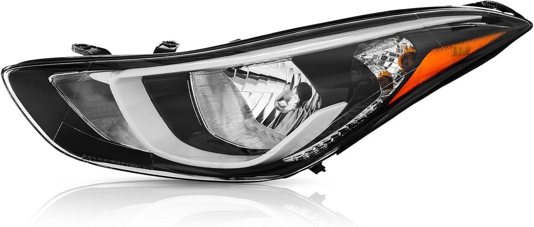 TODO Headlight Assembly Compatible with Hyundai Elantra 2014-2016 Driver Left Side 92101-3Y500 USA-BUILT 92101-3X280