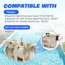 353010 Volute Assembly w/Housing & Lid & Locking Ring & Basket & Unions & Seal Plate Compatible with Pentair Superflo Pool Pump, for Pool and Spa Inground Pump, Almond