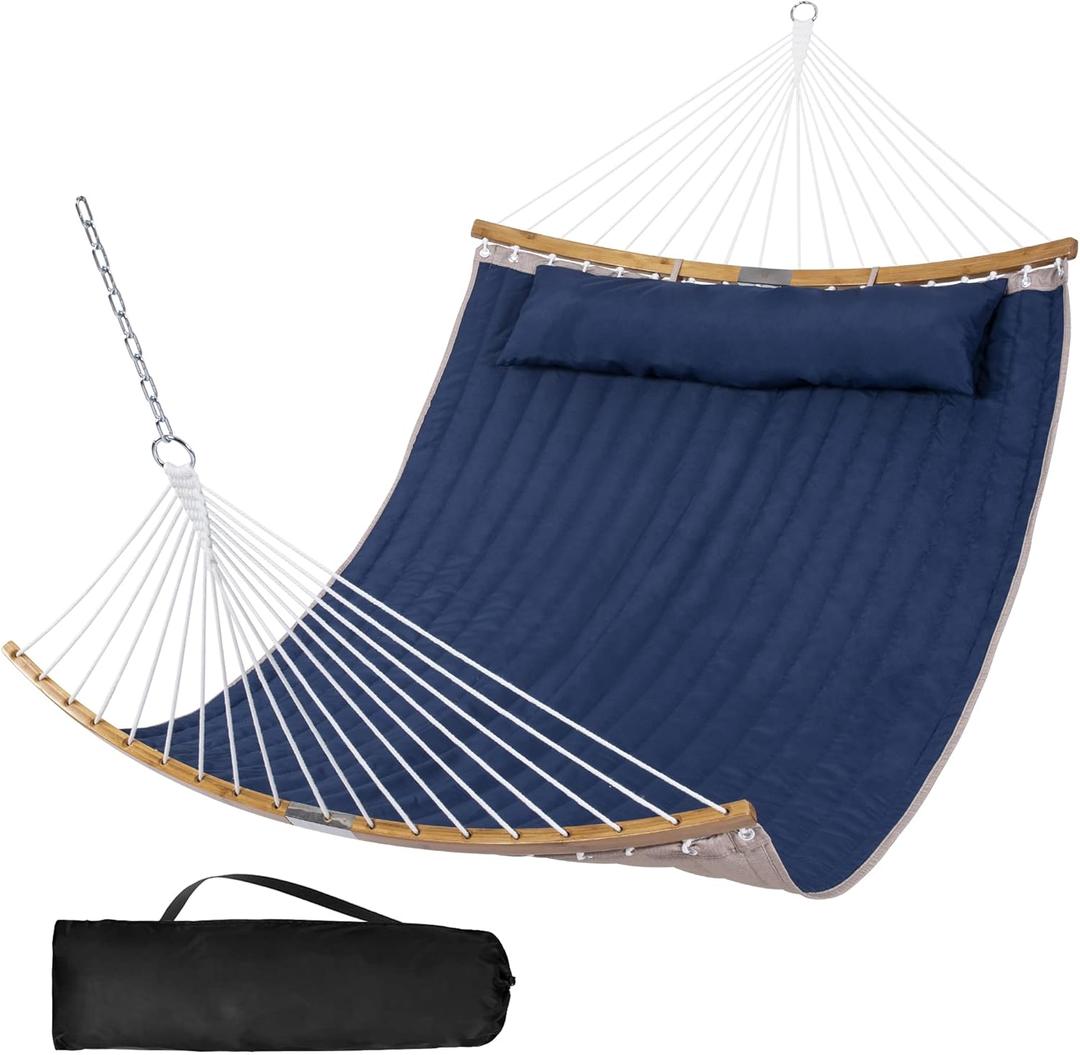 SUNCREAT Hammocks Hanging Tree Hammock for Outdoor, Large Replacement Hammock for Stand, Navy Blue