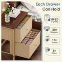 DUMOS Nightstand Set of 2, Bedroom Bedside Table with Storage