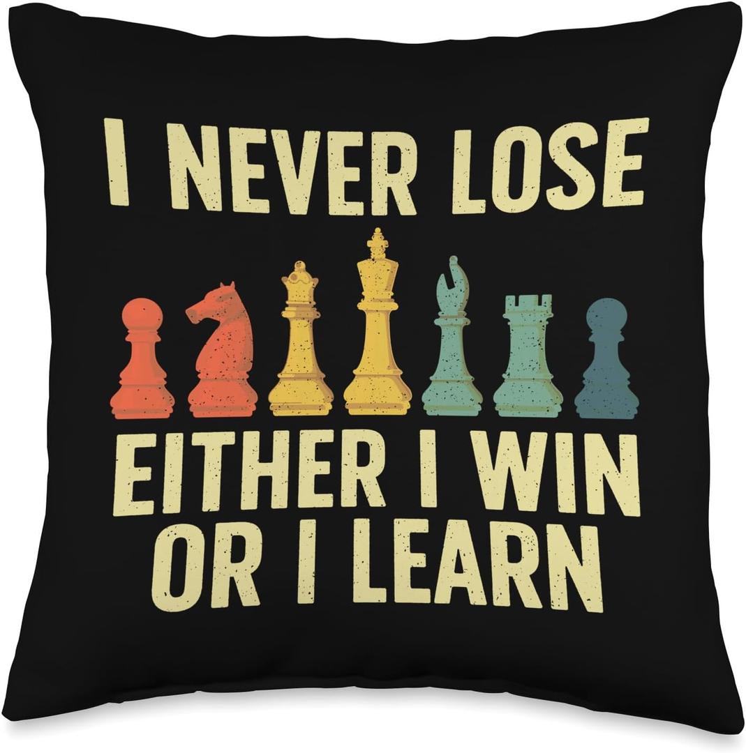 Best Chess Player For Men Kids Boys Board Game Chess Lover Throw Pillow (16x16)