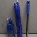 Cobweb Duster with Extension Pole, Washable Cleaning Duster Kit with 2 Duster Heads, Cobweb Duster, Corner Brush, Aluminum Telescoping Pole for Ceiling Fan (Blue)