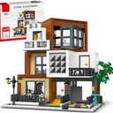 Modern House Building Set, Modern Cubist Villa Modular City Building Blocks MOC Bricks Set,Compatible with City Sets and Other Major Brands,Adults and Girls Aged 14+ (1399 PCS)