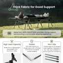 ONETIGRIS SUPRANUBIS Camping Cot, Height Adjustable with Cot Leg Extenders, Strong Support 330lbs, Lightweight Comfortable Folding Bed for Camping, Hiking, Travel, Truck, Beach, Office Nap, Large