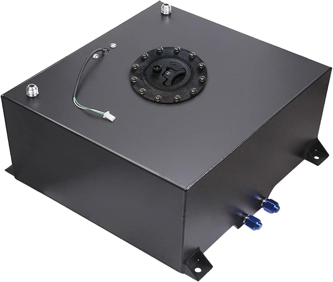 15 Gallon Fuel Cell Aluminum Polished with Cap Level Sender 60L Black