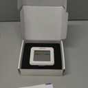 CO2 Monitor Air Quality Monitor Indoor Battery Powered, Carbon Dioxide Detector, Portable Temperature Humidity Meter, CO2 Alarm for Home, Hotel, Cars, Office or School, White