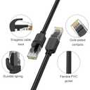 Cat 6 Ethernet Cable 125 ft, Indoor/Outdoor 26AWG UTP High Speed 10Gbps Internet Cable, Black RJ45 LAN Patch Cables, Ethernet Cord Suitable for Games, Computers, Televisions, Routers, Printers
