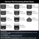 3 Pack 5FC Detachable Dog Grooming Steel Blades,Compatible with Andis,Oster A5,Wahl KM-10 Series,Cut Length 1/4" 6.3MM Black