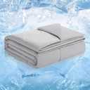Cozy Bliss Viscose Cooling Comforter Queen Size, Reversible Cooling Blanket for Hot Sleepers and Night Sweats, Q-Max 0.4 Breathable Summer Comforter Quilt, Lightweight Soft Silky Smooth, Cool Grey