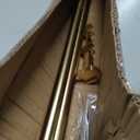 Heavy Duty Double Curtain Rods, 1 1/8IN Diameter Nonadjustable Dual Window Rods 48IN/4FT Length with Luxury Adjustable Brackets, Warm Gold