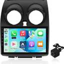 2+64G Android 14 Double Din Car Radio Stereo for Nissan Rogue Qashqai 2008-2013 with 9 Inch Touchscreen Radio Built-in Wireless Carplay/Android Auto/GPS/Bluetooth/FM/AUX-in/SWC/Backup Camera