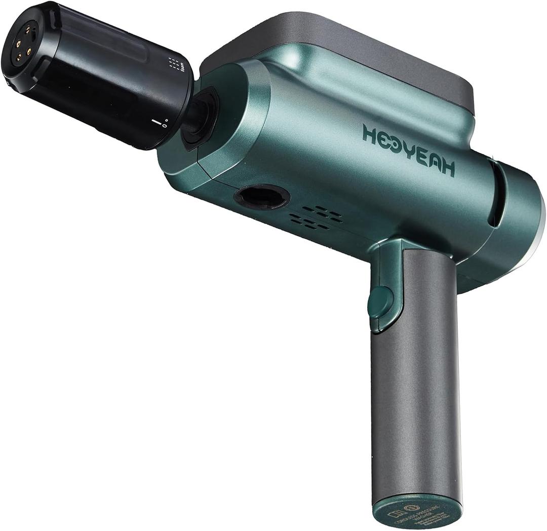 Hooyeah Portable Cordless Pressure Washer, Lithium Battery Powered Handheld Water Sprayer, Max 217 PSI, 5-in-1 Nozzle & Foam Pot, Type-C Charging Foldable Pressure Washer Gun for Car, Bikes, Patios (Green)